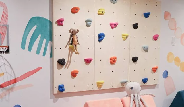 Custom Rock Climbing Ninja Wall! Occupational Therapist Approved